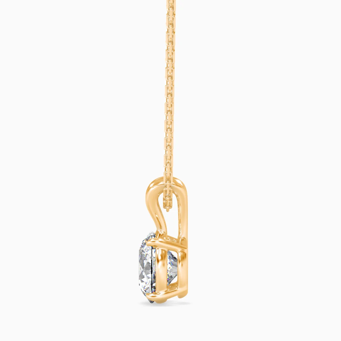 0.75 CT Celestial Solitaire Lab-Grown Diamond Pendant without Chain - Image 3