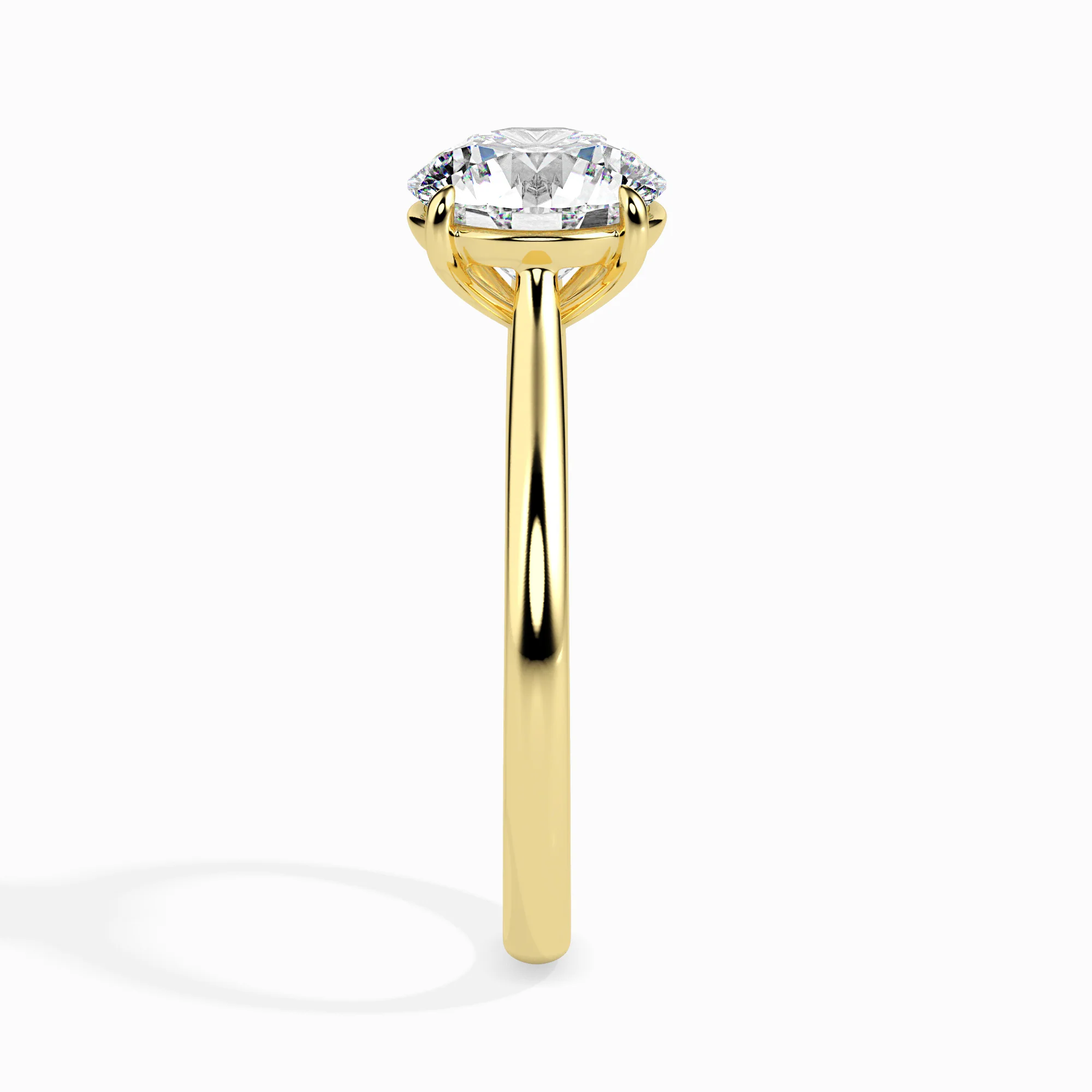 3 CT Gold Fleur Diamond Women Ring - Image 4