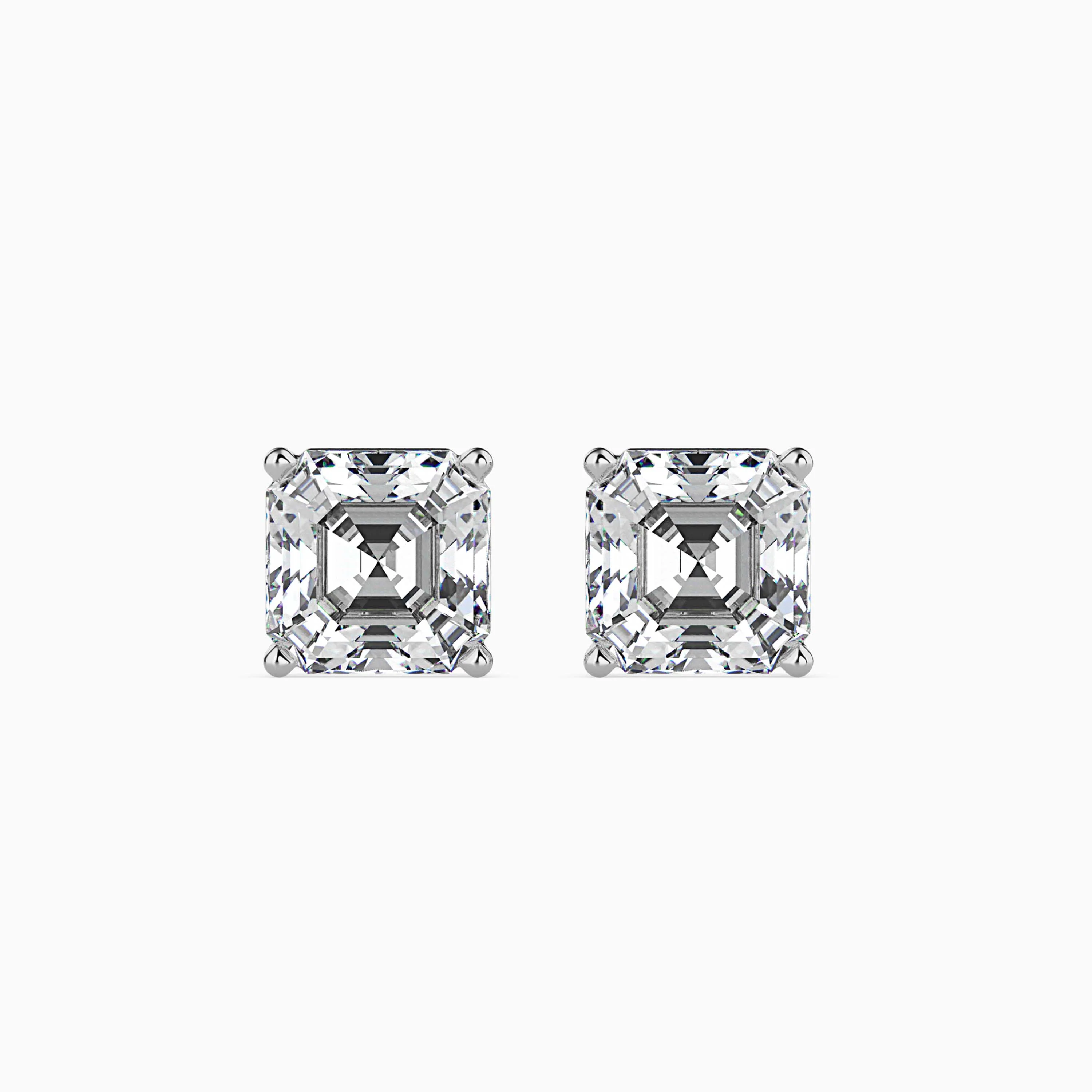 0.5 CT Square Solitaire Gold Lab-Grown Diamond Earrings - Image 10