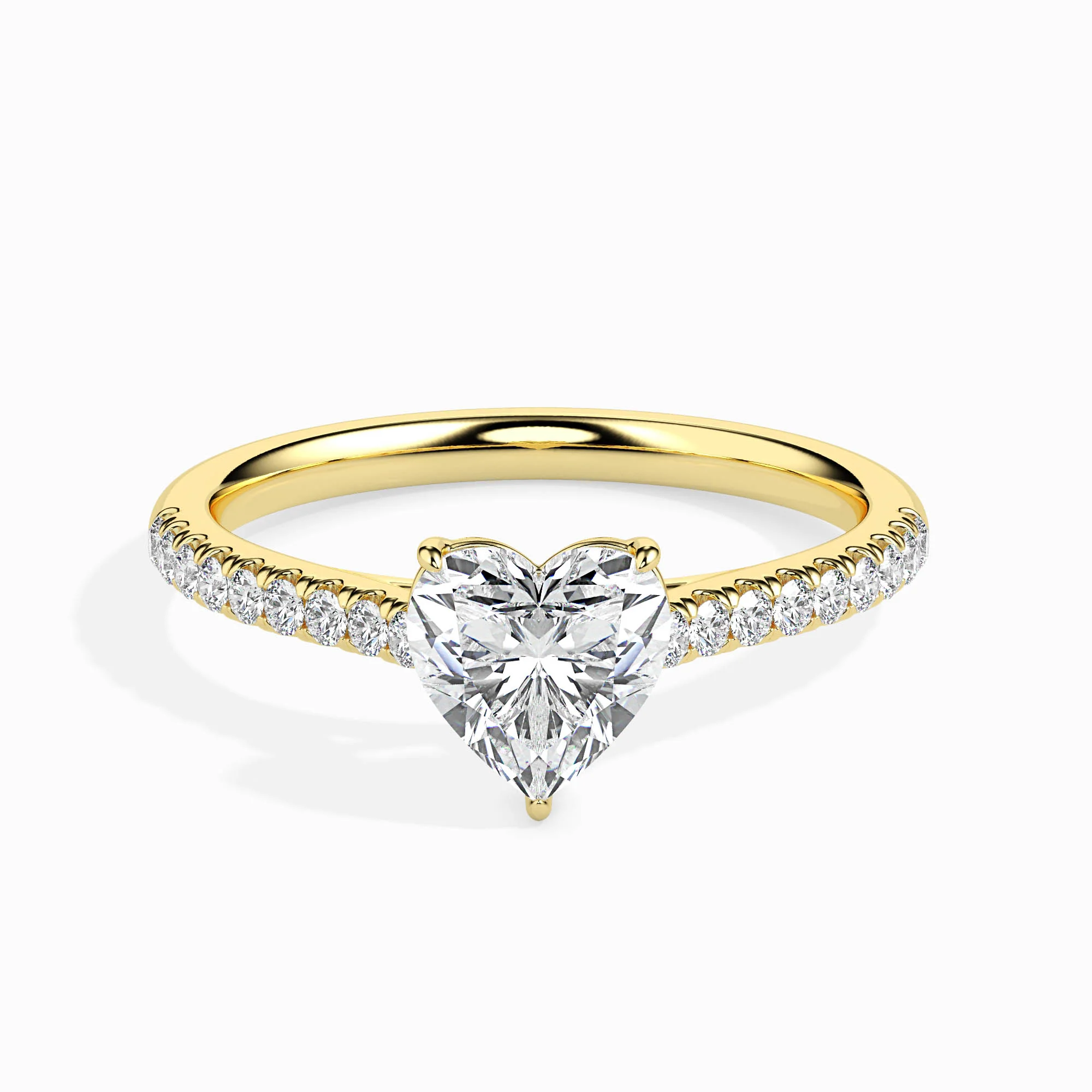 2 CT Romantic Ray of Heart Diamond Ring
