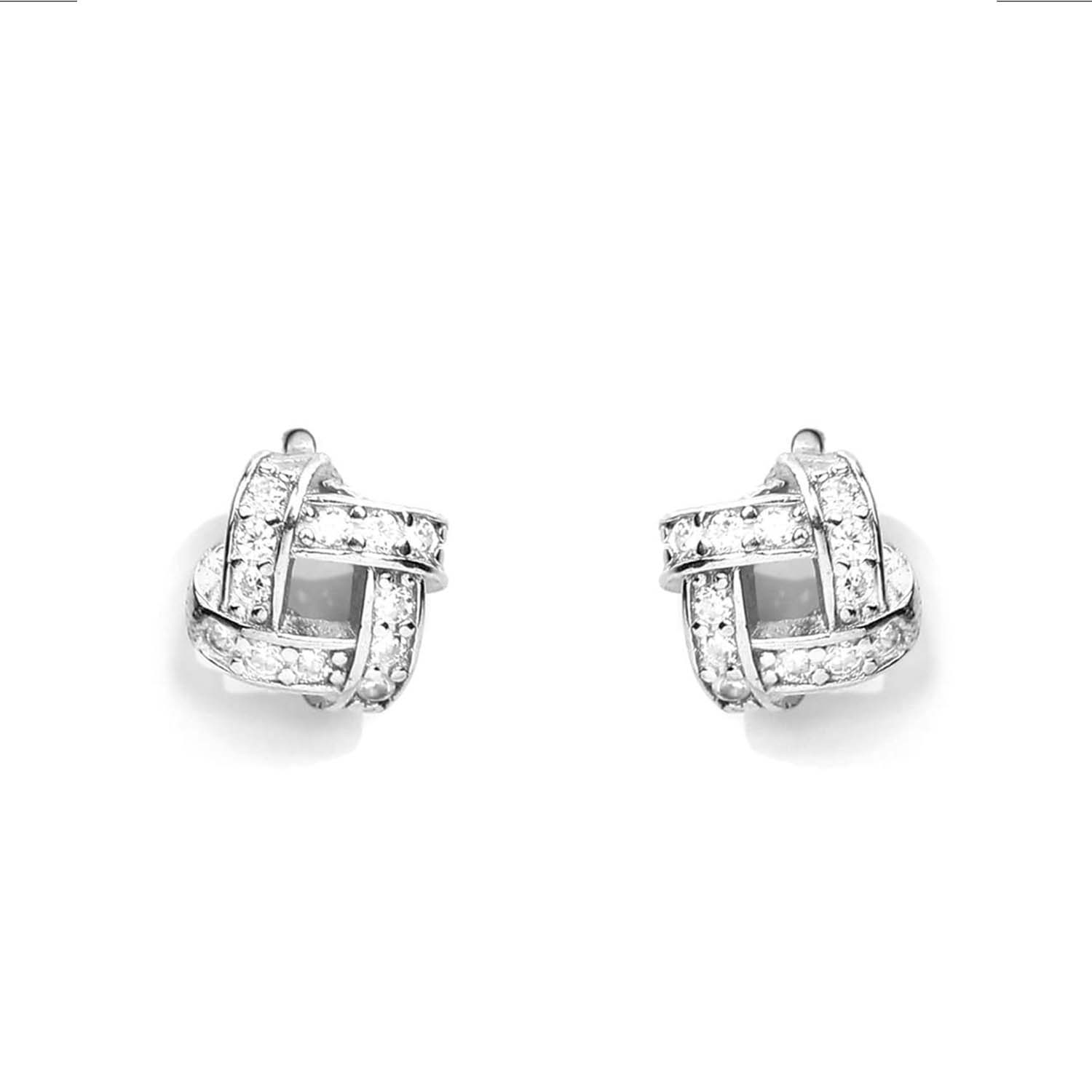 Abstract Brilliance Rhodium-Plated 925 Sterling Silver Jewelry Set - Image 6