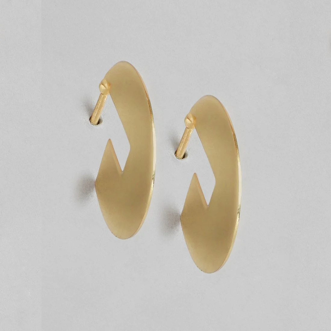 Abstract Circular Gold Plated 925 Sterling Silver Studs - Image 3