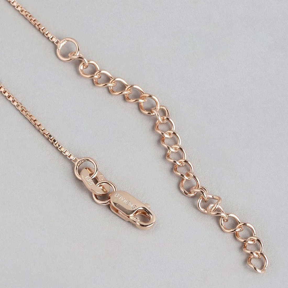 Hearty Elegance Radiant Rose Gold-Plated 925 Sterling Silver Pendant with Chain - Image 6