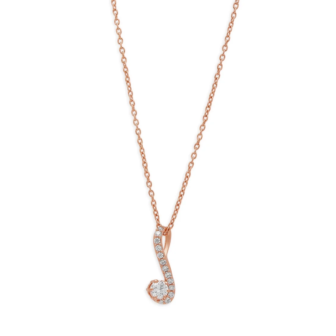 Abstract Elegance Rose Gold-Plated 925 Sterling Silver Necklace - Image 5