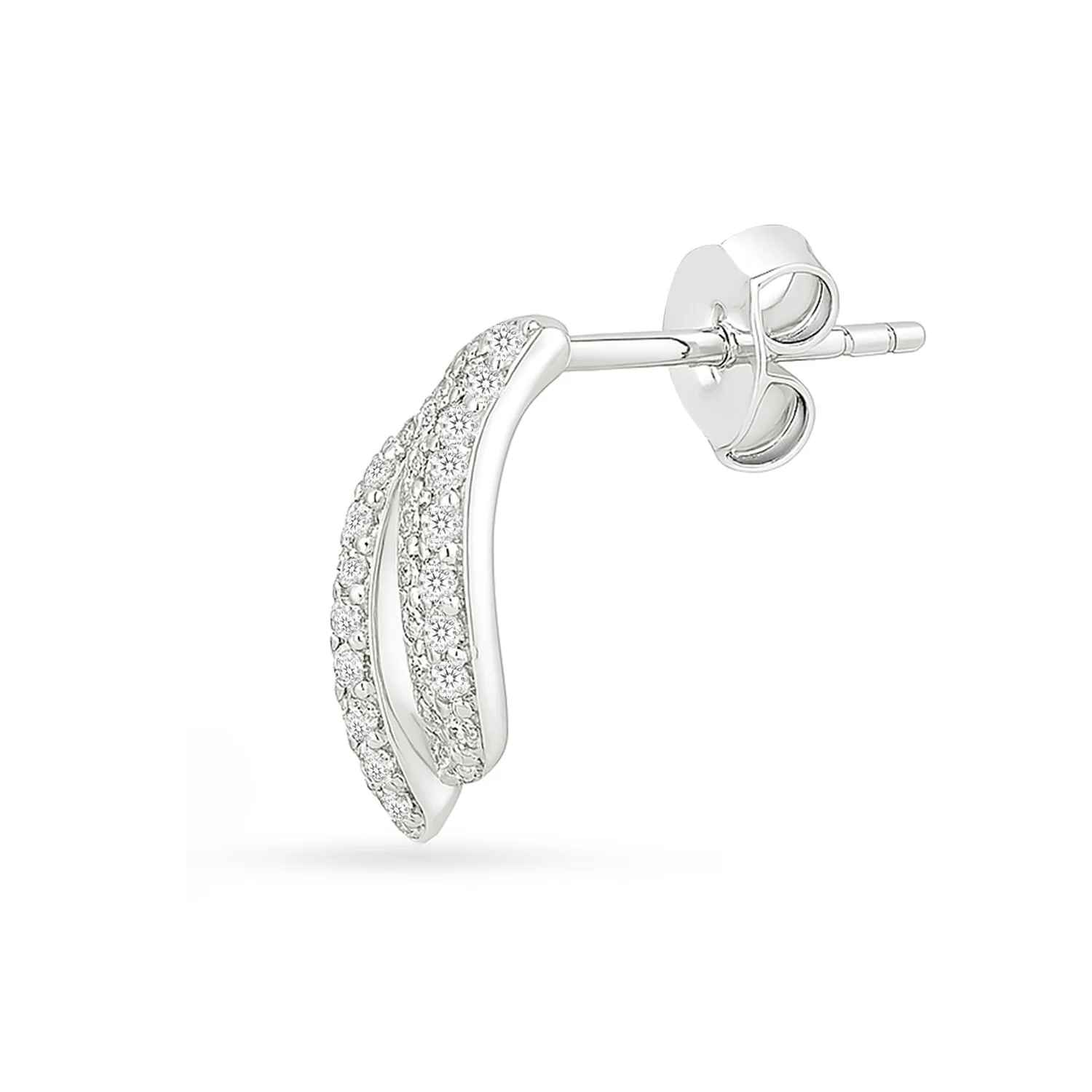 Dancing Wave Silver Rhodium Plated Earrings - Image 6