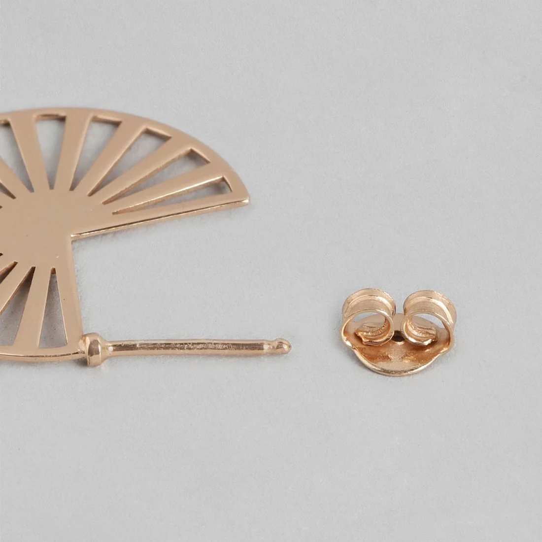 Abstract Rose Gold Plated 925 Sterling Silver Earrings - Image 5