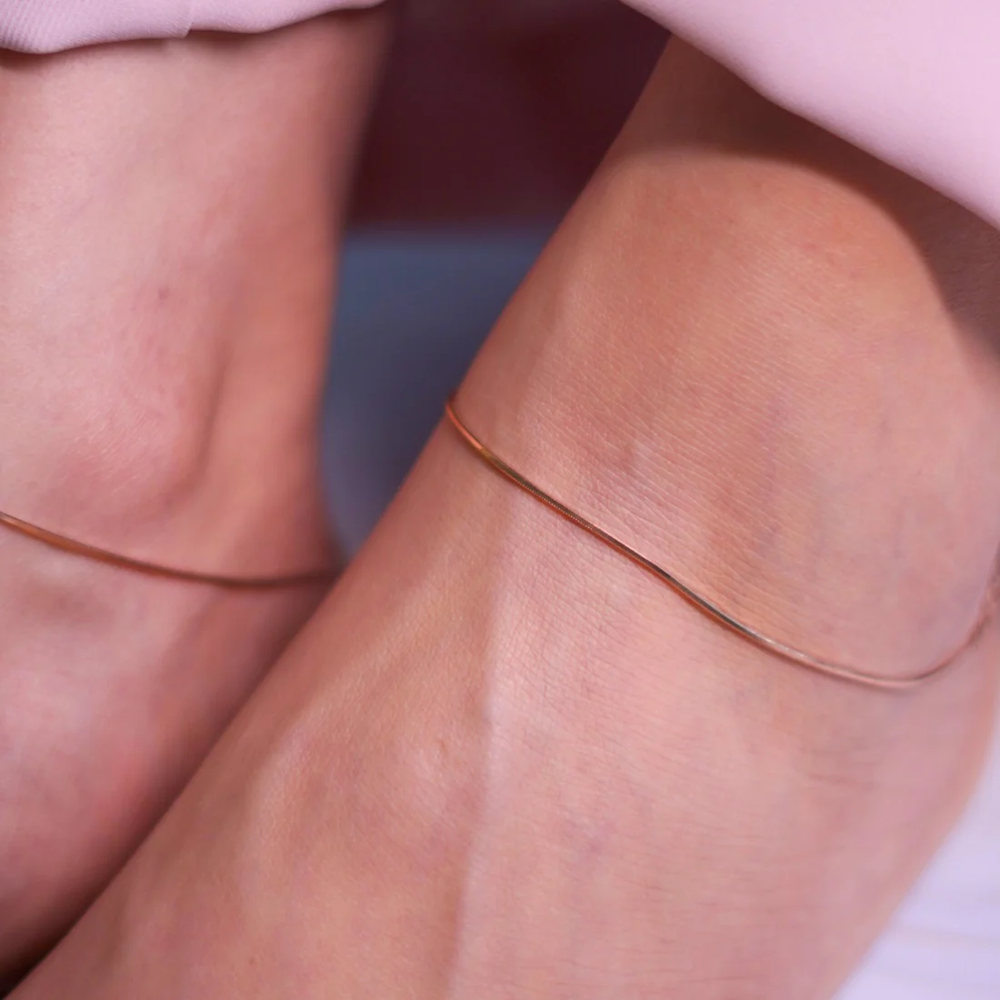 Subtle Grace Minimal Chain 925 Sterling Silver Anklet in Rose Gold Gift Hamper - Image 7