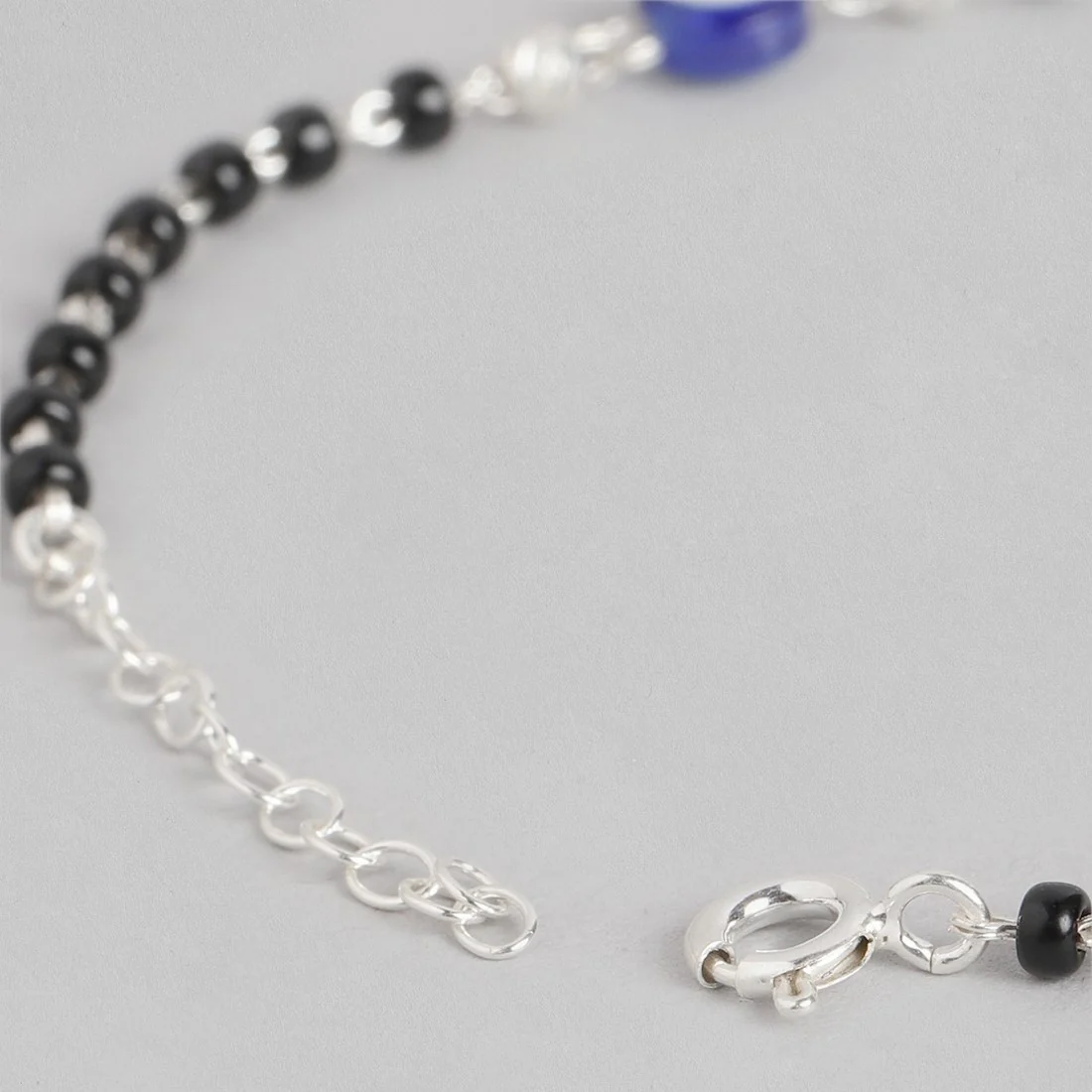 Beaded Evil Eye 925 Sterling Silver Chain Bracelet - Image 10