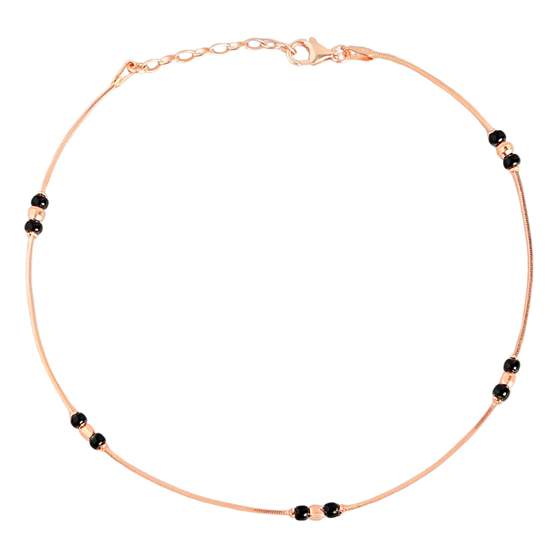 Blissful Rose Gold-Plated 925 Sterling Silver Anklet - Image 7