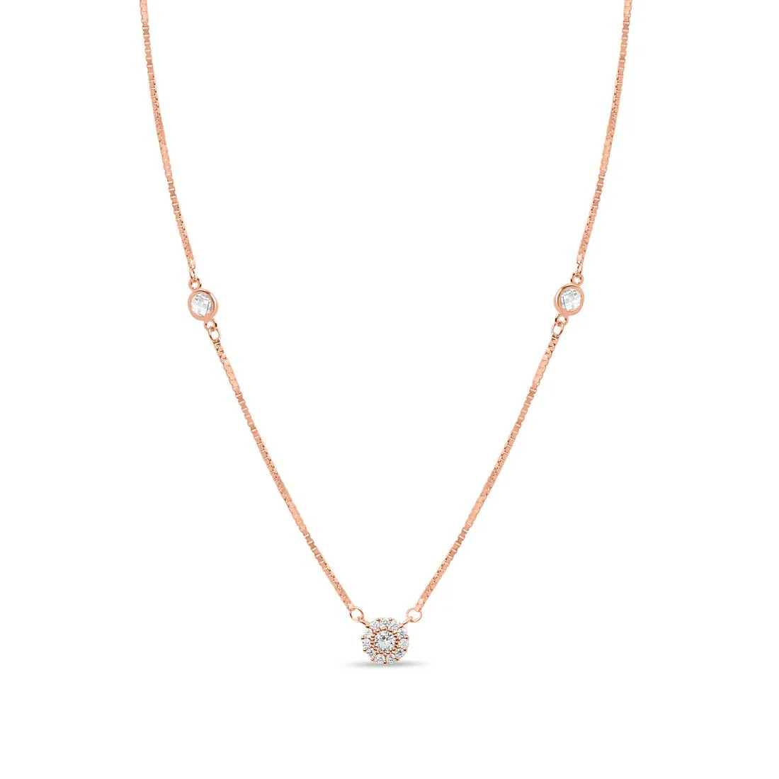 Blooming Beauty Rose Gold Plated 925 Sterling Silver Jewelry Set - Image 7