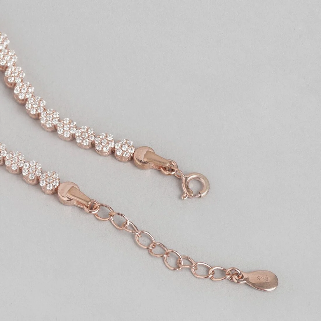Blooming Grace Rose Gold Plated Bracelet with White Cubic Zirconia - Image 5