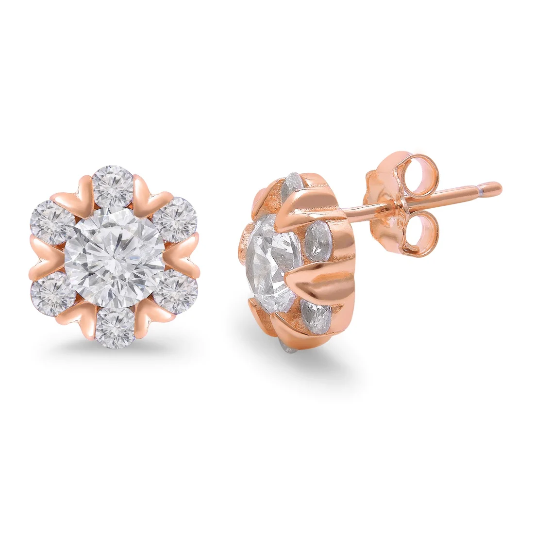 Blooms in Blush 925 Sterling Silver Rose Gold-Plated Jewelry Set - Image 4