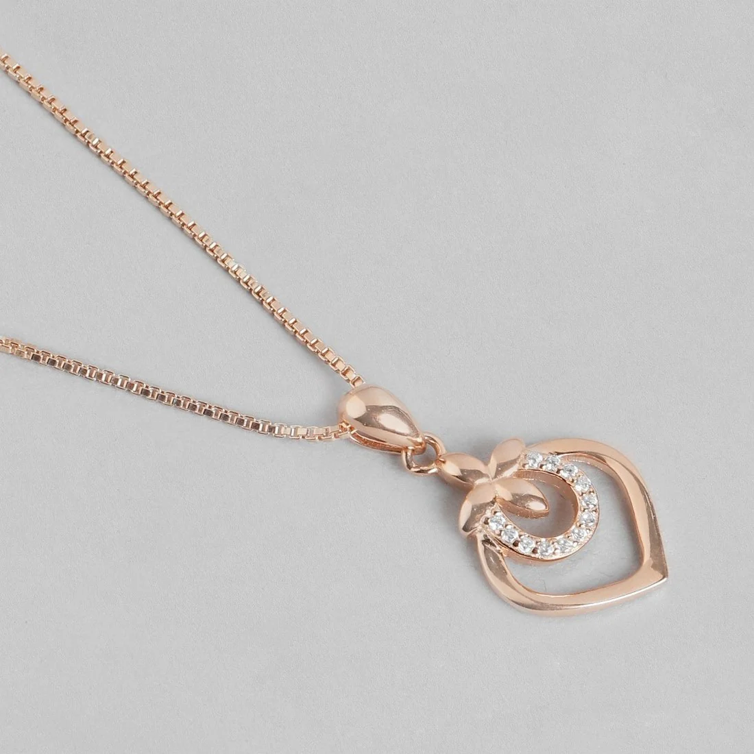Blossoming Circles Rose Gold-Plated CZ 925 Sterling Silver Jewelry Set - Image 7