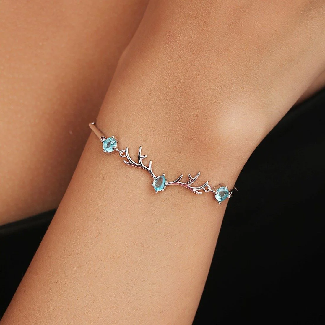 Blue Treasure Rhodium Plated 925 Sterling Silver Bracelet - Image 2