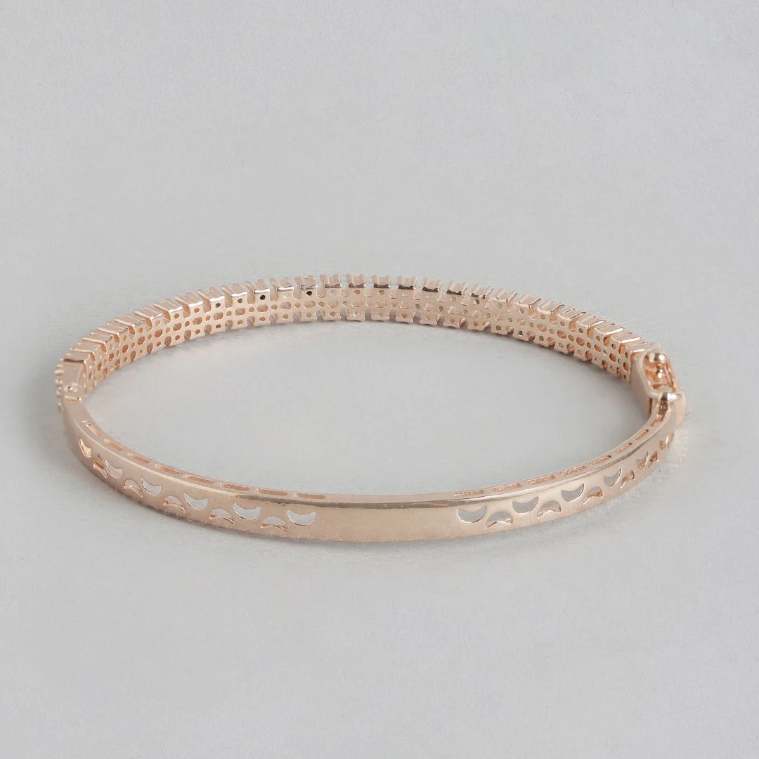 Blushing Beauty Rose Gold Plated 925 Sterling Silver Bracelet - Image 4