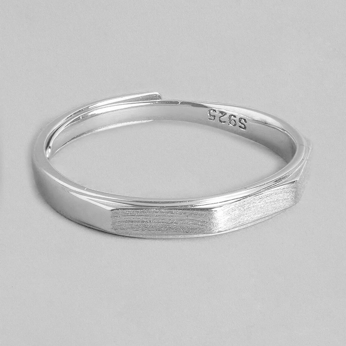 Bold and Versatile Adjustable Sterling Silver Ring for Him (Adjustable) - Image 6