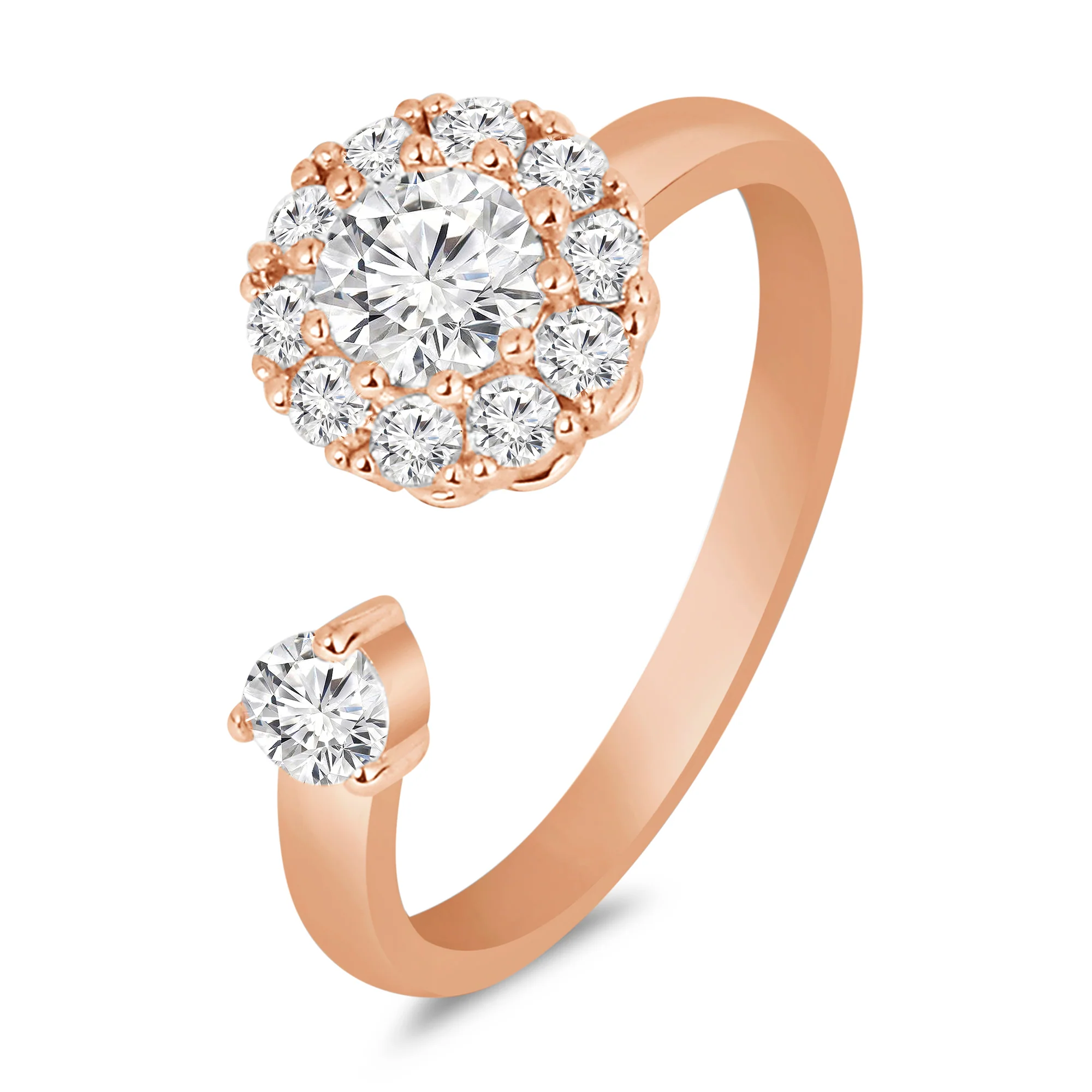 Bosslady 925 Silver Rotating Ring in Rose Gold (Adjustable) - Image 3