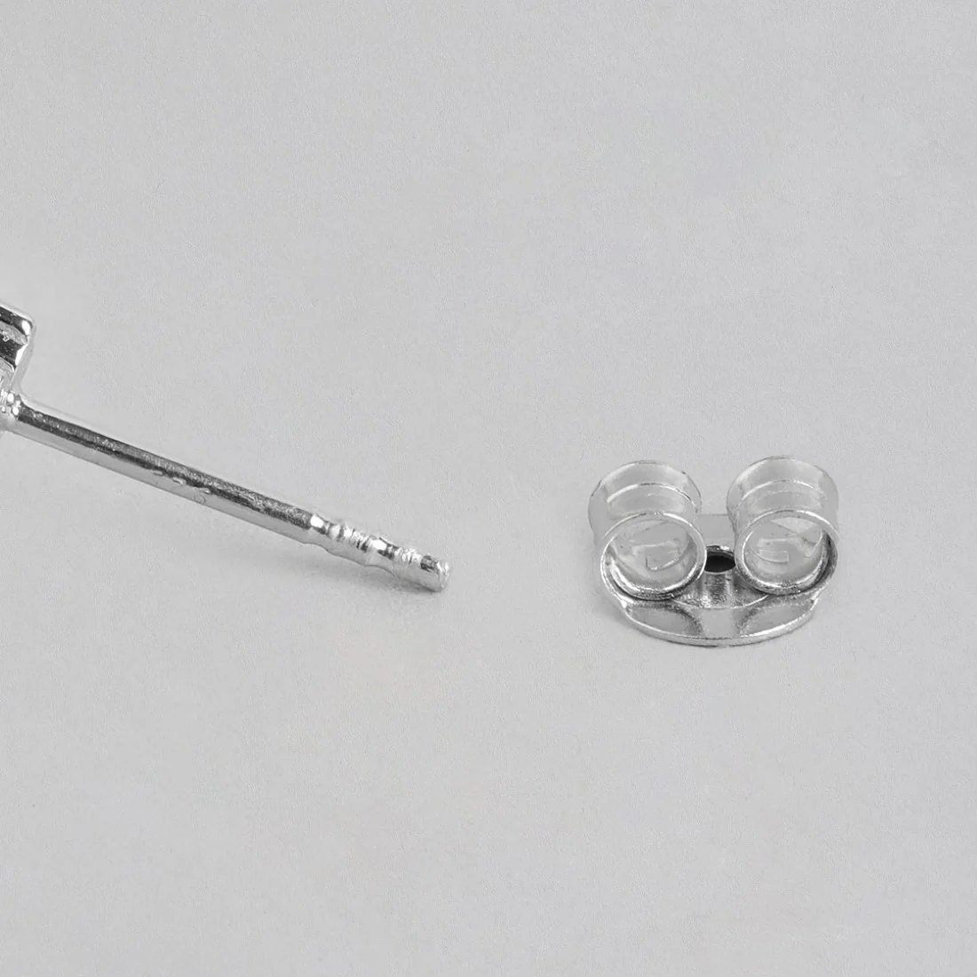 Floral Sparkle Rhodium Plated 925 Sterling Silver Earrings - Image 4
