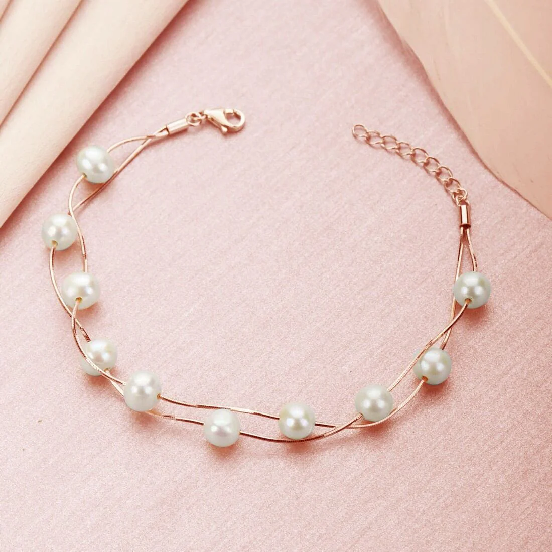 Seaside Radiance: Rose Gold Fresh Off the Sea 925 Silver Bracelet Gift Hamper - Image 2