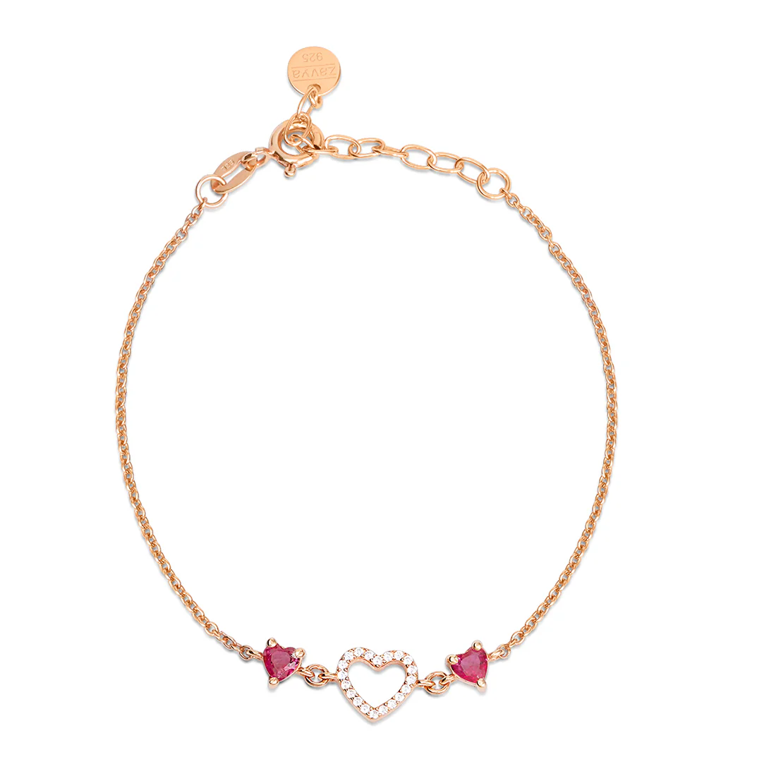 Ember Glow Rose Gold Plated 925 Sterling Silver Bracelet - Image 3