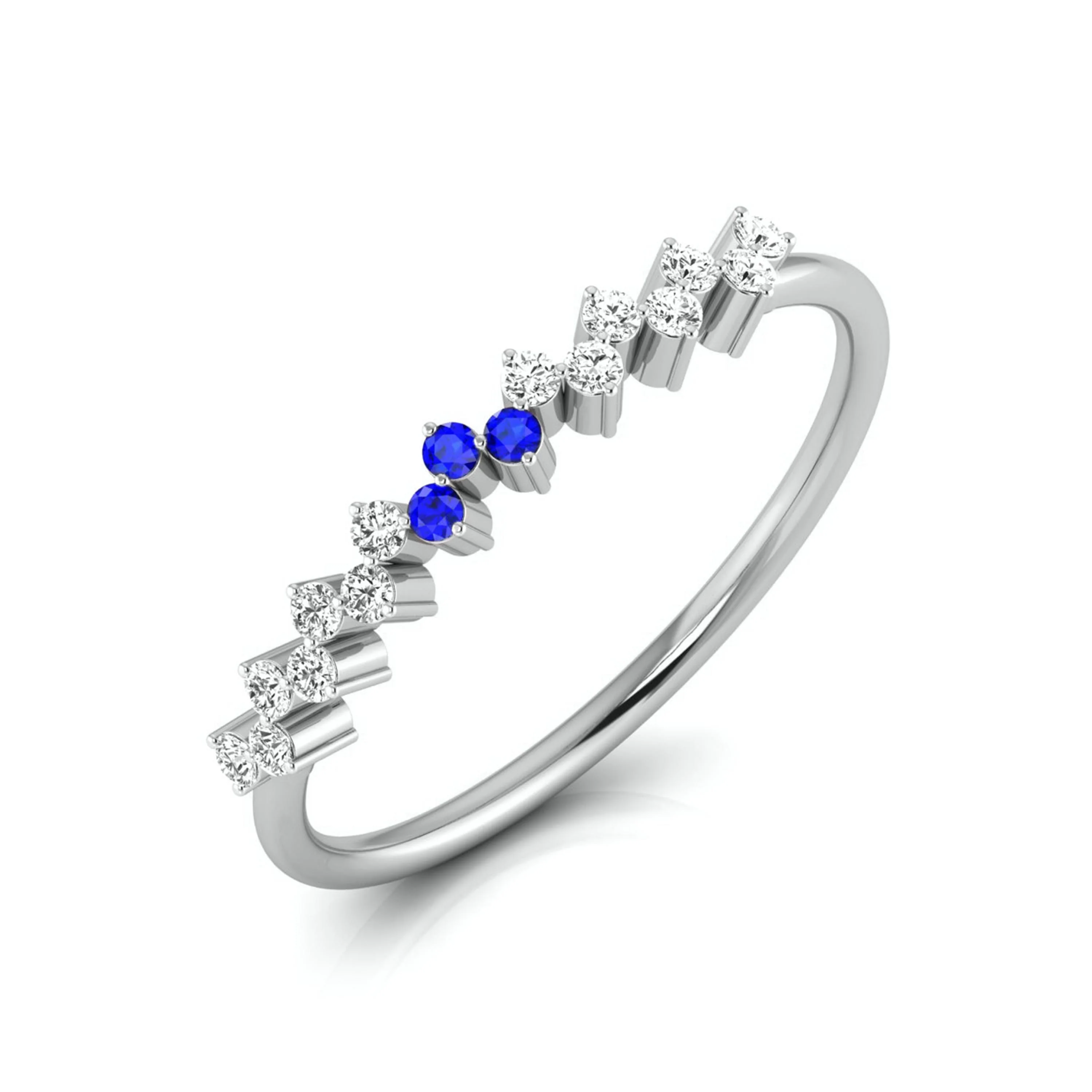 Lily Gold Band Ring with Lab-Grown Diamonds - Image 9