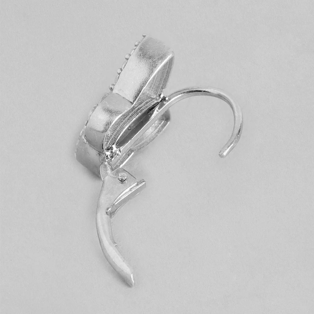 Butterfly CZ Rhodium Plated 925 Sterling Silver Earrings - Image 5