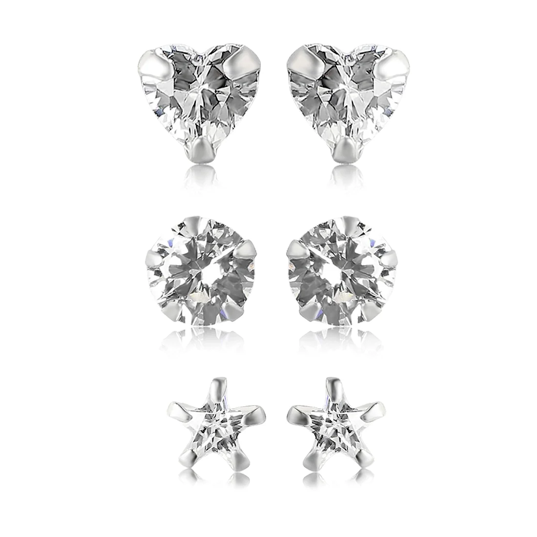 Celestial Harmony 925 Sterling Silver Combo Earrings - Image 5