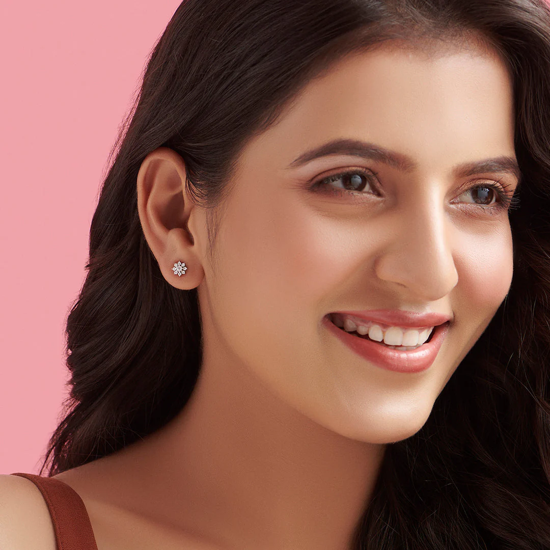 Celestial Blooms Nakshatra Floral Studs 925 Silver Earrings Gift Hamper for Sister - Image 10