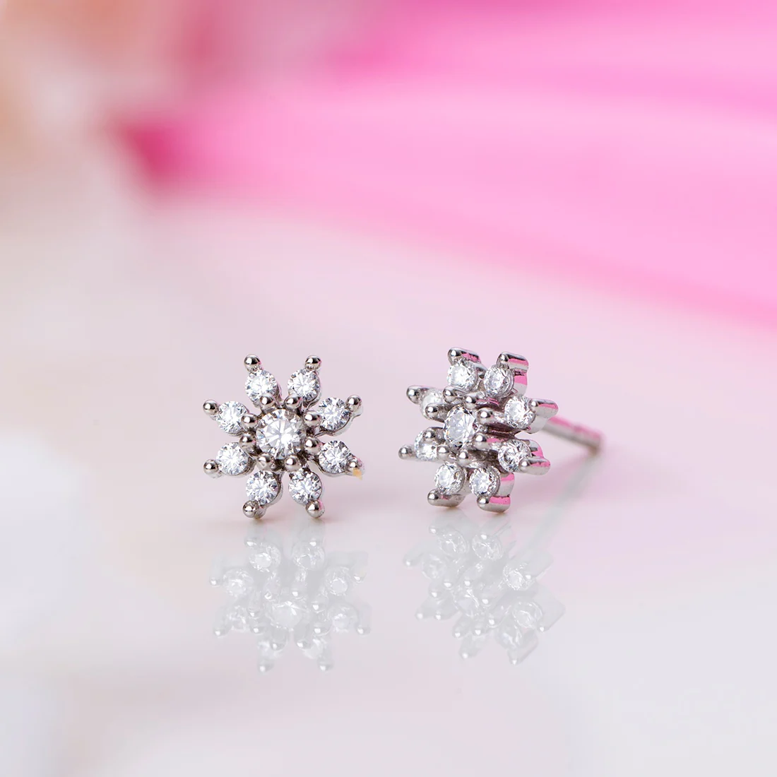 Celestial Blooms Nakshatra Floral Studs 925 Silver Earrings Gift Hamper for Sister - Image 3
