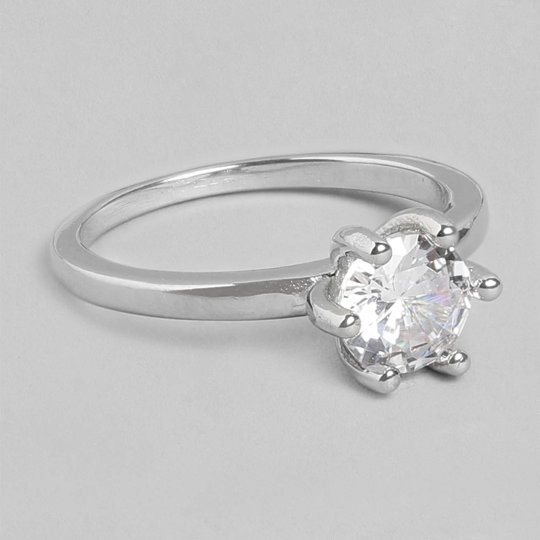 Celestial Bond Rhodium-Plated 925 Sterling Silver Couple Ring (Adjustable) - Image 9