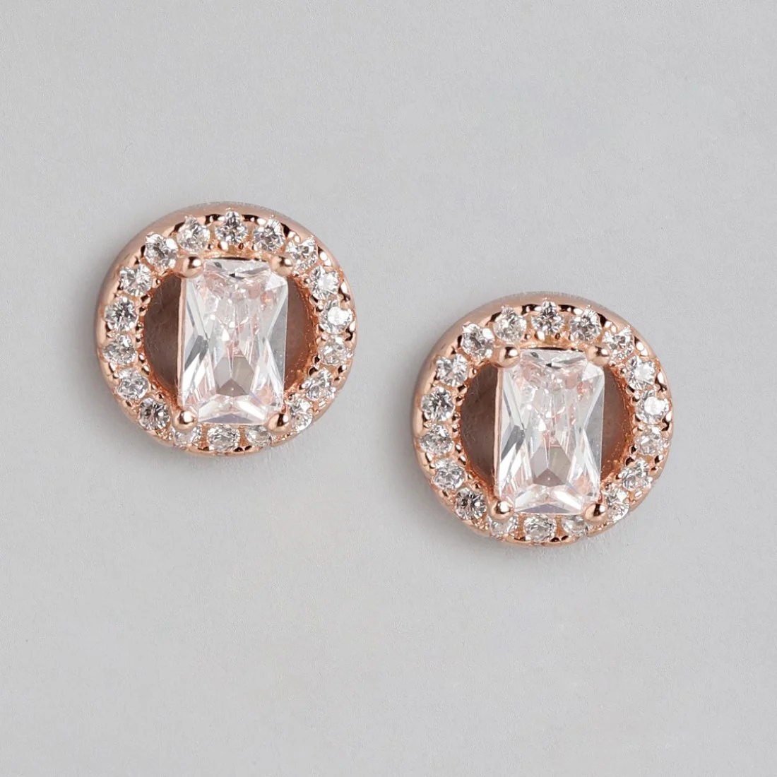 Celestial Circles Rose Gold-Plated CZ 925 Sterling Silver Jewelry Set - Image 5