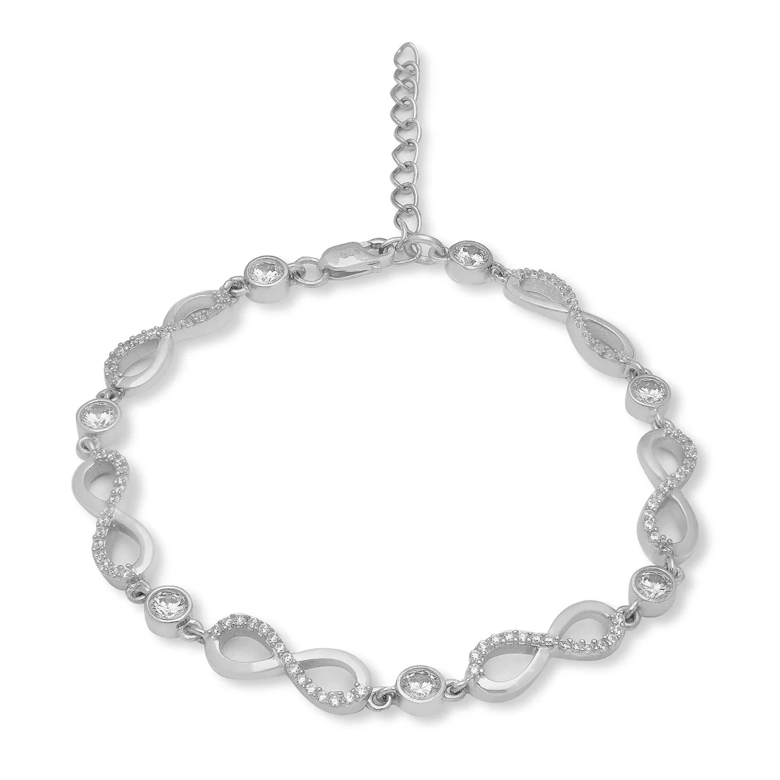 Celestial Eternity-Infinity Rhodium-Embraced 925 Sterling Silver Bracelet - Image 3