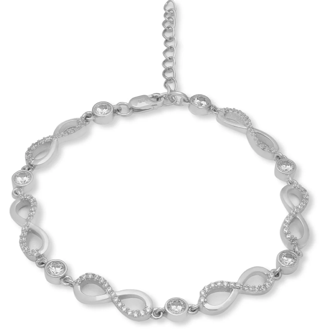 Celestial Eternity-Infinity Rhodium-Embraced 925 Sterling Silver Bracelet - Image 4