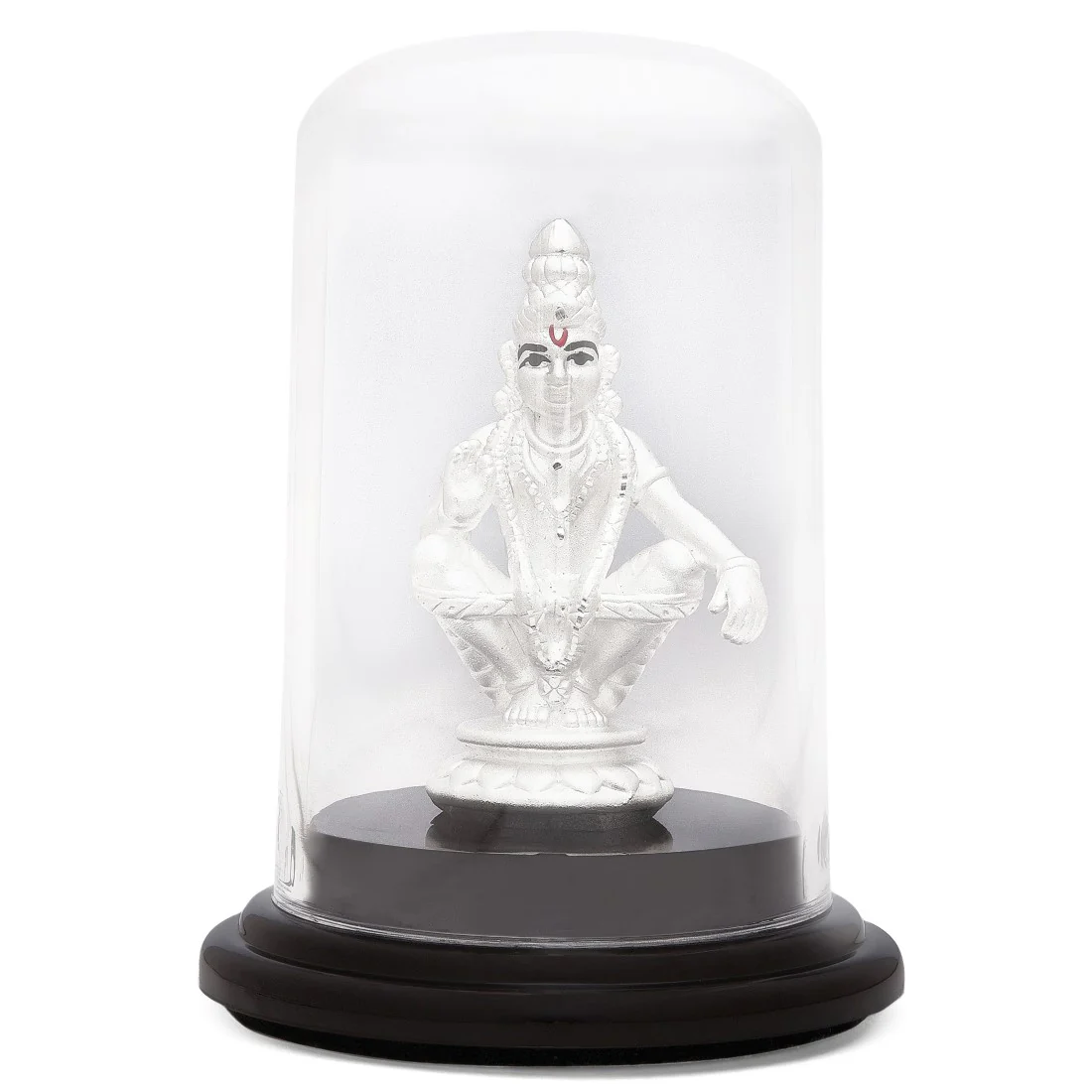 Celestial Harmony Rhodium-Plated 999 Silver Ayyappa Idol - Image 2