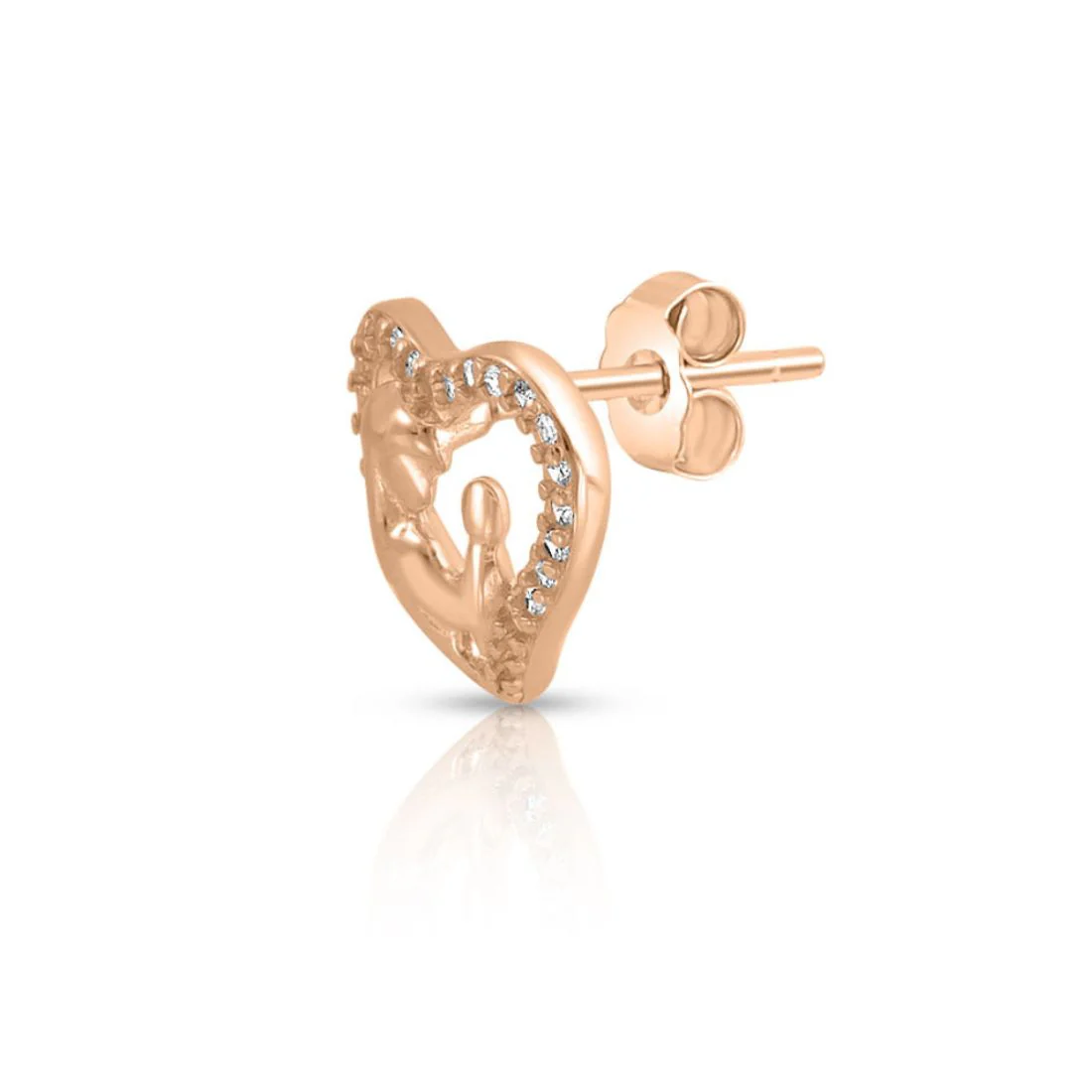 Cherished Connection Rose Gold Plated 925 Sterling Silver Earrings - Image 6