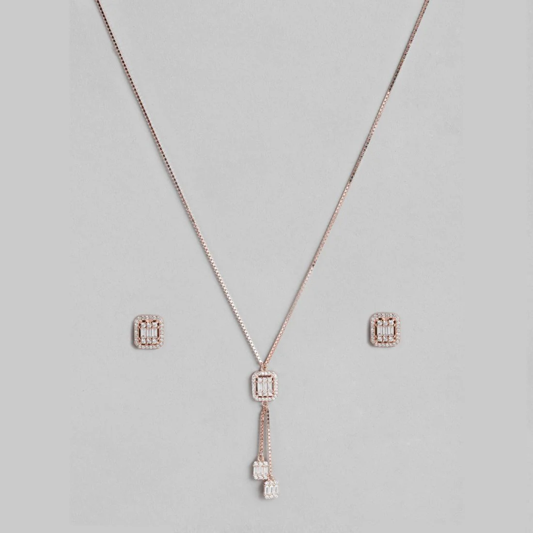 Cherished Luminance Rose Gold Plated 925 Sterling Silver Jewelry Set - Image 3