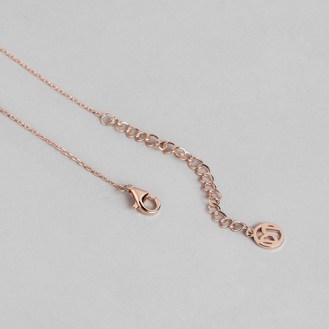 Cherished Luster Rose Gold CZ 925 Sterling Silver Necklace - Image 5