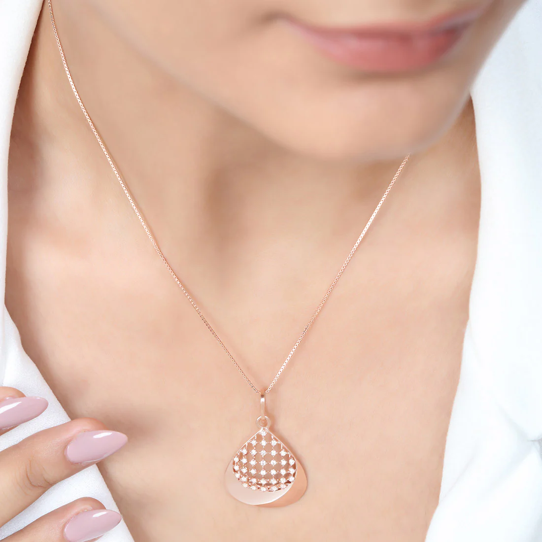Chic Ensemble Rose Gold Plated 925 Sterling Silver Jewelry Set - Image 3