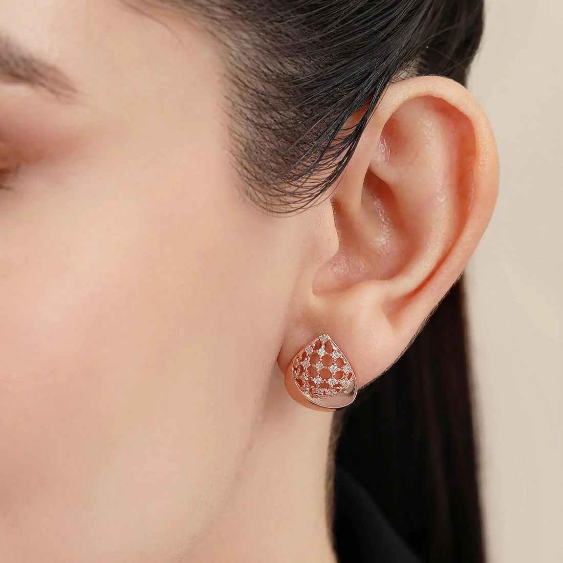 Chic Ensemble Rose Gold Plated 925 Sterling Silver Jewelry Set - Image 4