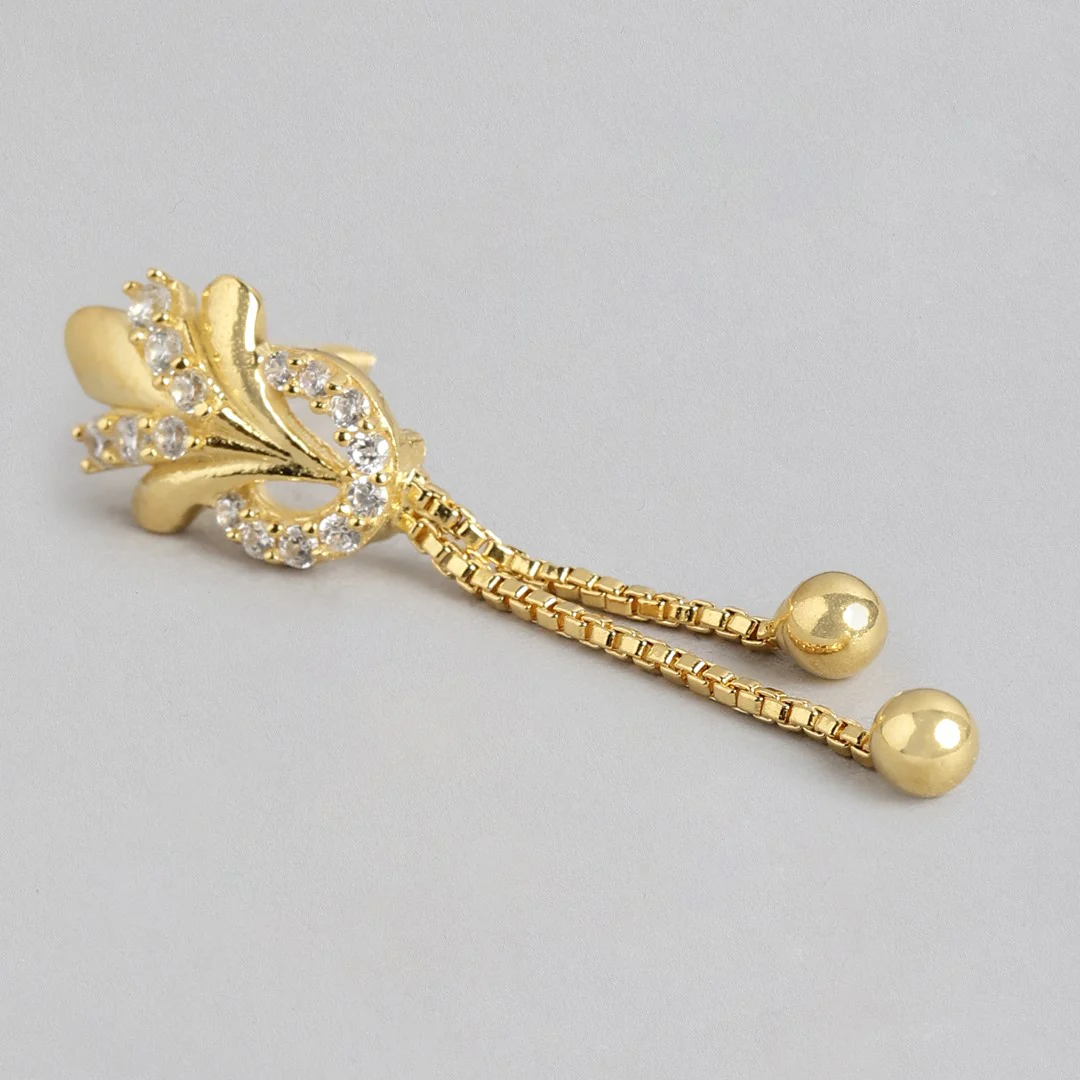 Chic Glitter Gold-Plated 925 Sterling Silver Drop Earrings - Image 5