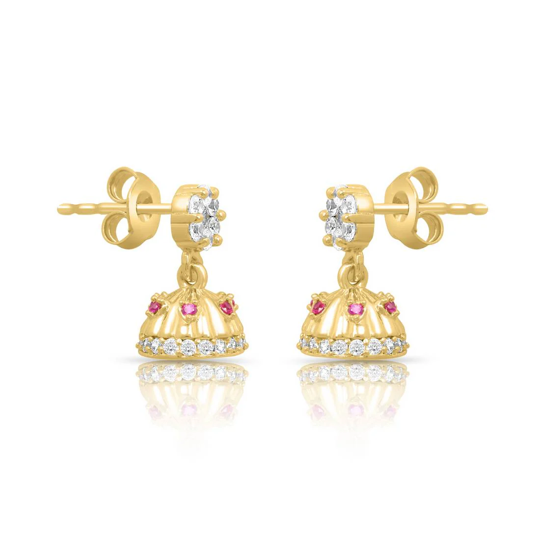 Classic Dangle Gold Plated 925 Sterling Silver Earrings - Image 4