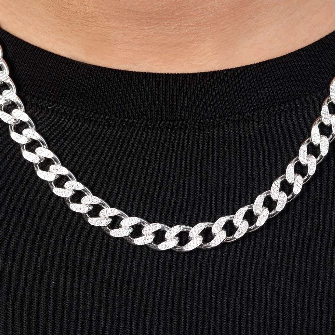 Classic Links Rhodium Plated 925 Sterling Silver Men's Chain - Image 4