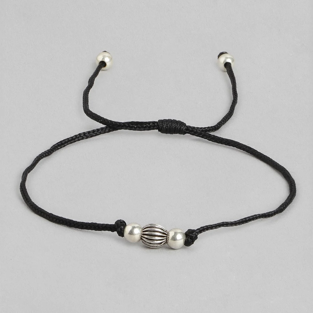 Classic Rhodium Plated 925 Sterling Silver Thread Anklet - Image 5