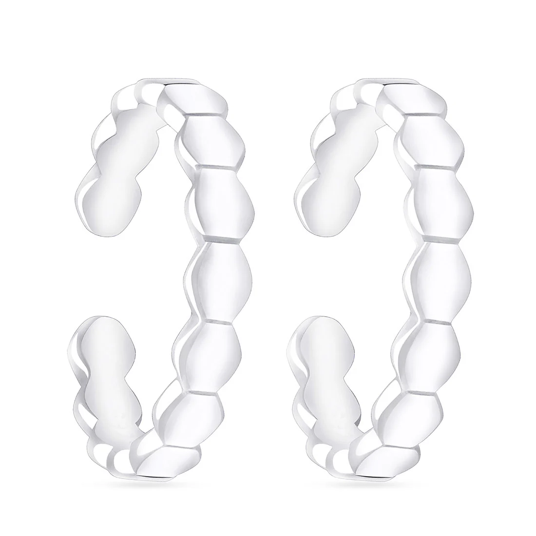 Classic Rhodium Plated 925 Sterling Silver Toe Ring - Image 4