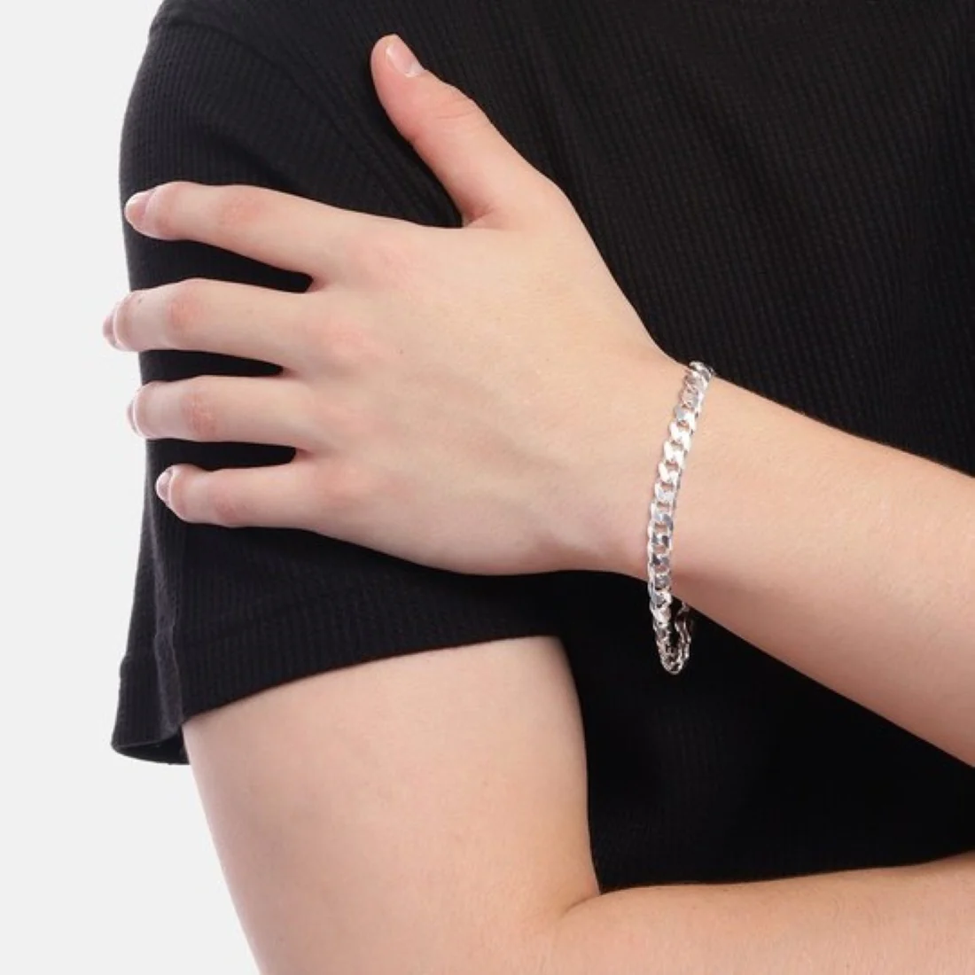 Classic Silver Elegance Men's 925 Sterling Silver Plated Bracelet - Image 5