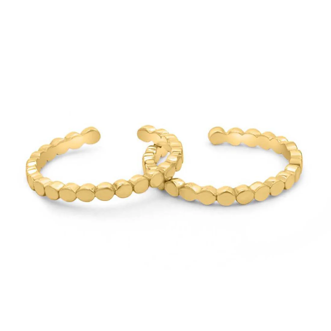 Classic Texured Gold Plated 925 Sterling Silver Toe Ring - Image 3