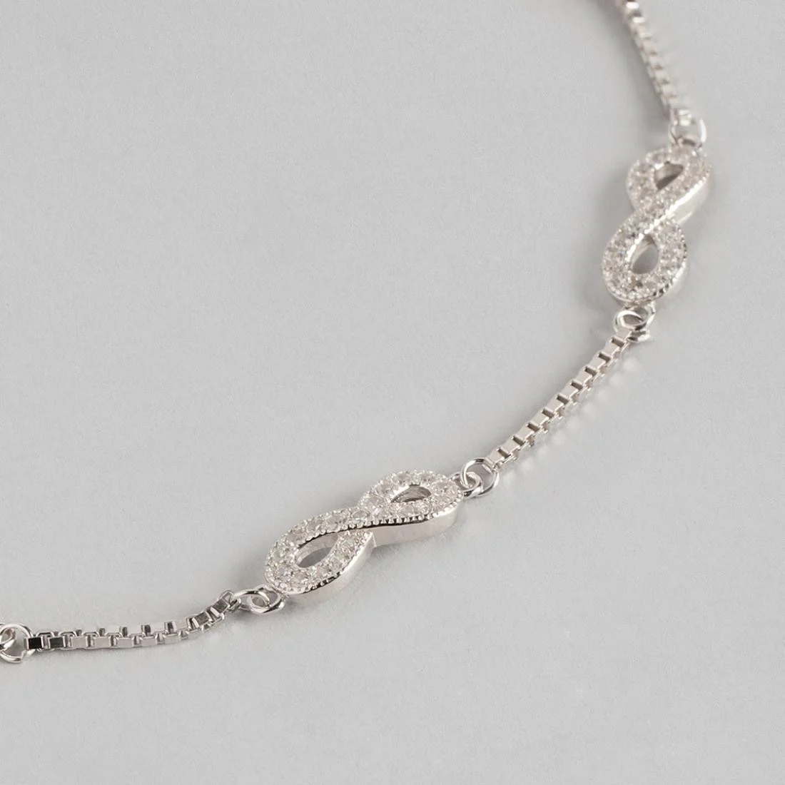 Classy Infinity 925 Sterling Silver Bracelet - Image 6