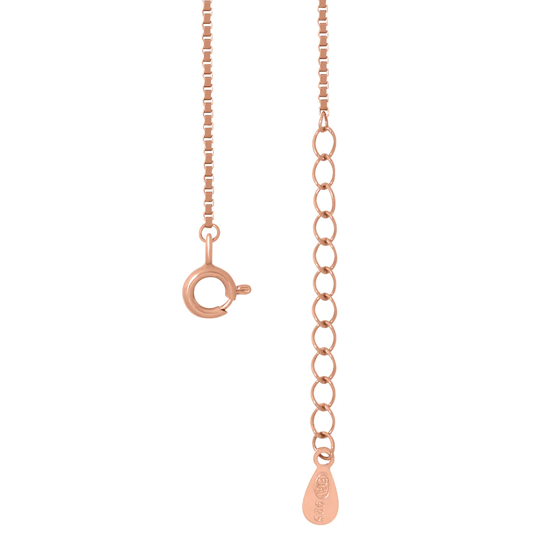 Cluster CZ Rose Gold Plated 925 Sterling Silver Necklace - Image 6