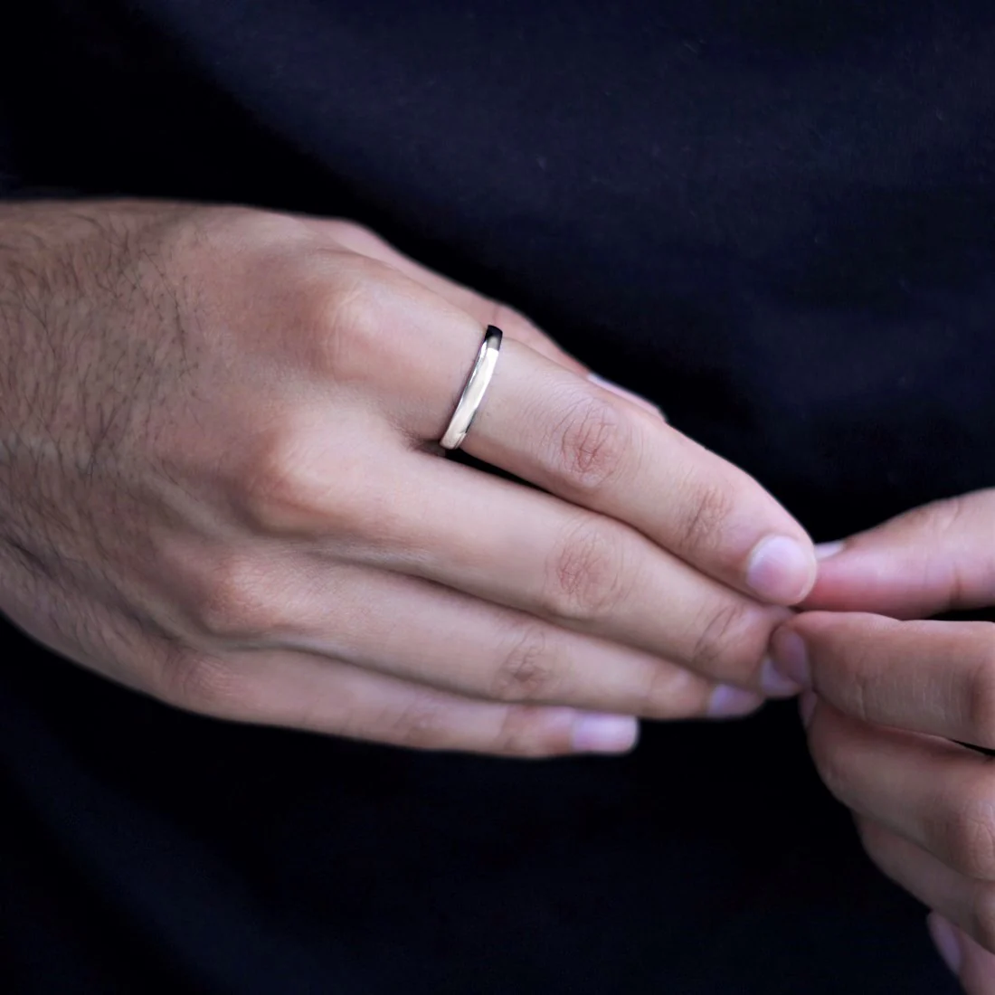 Cohort Band 925 Sterling Silver Ring for Him (Adjustable) - Image 5