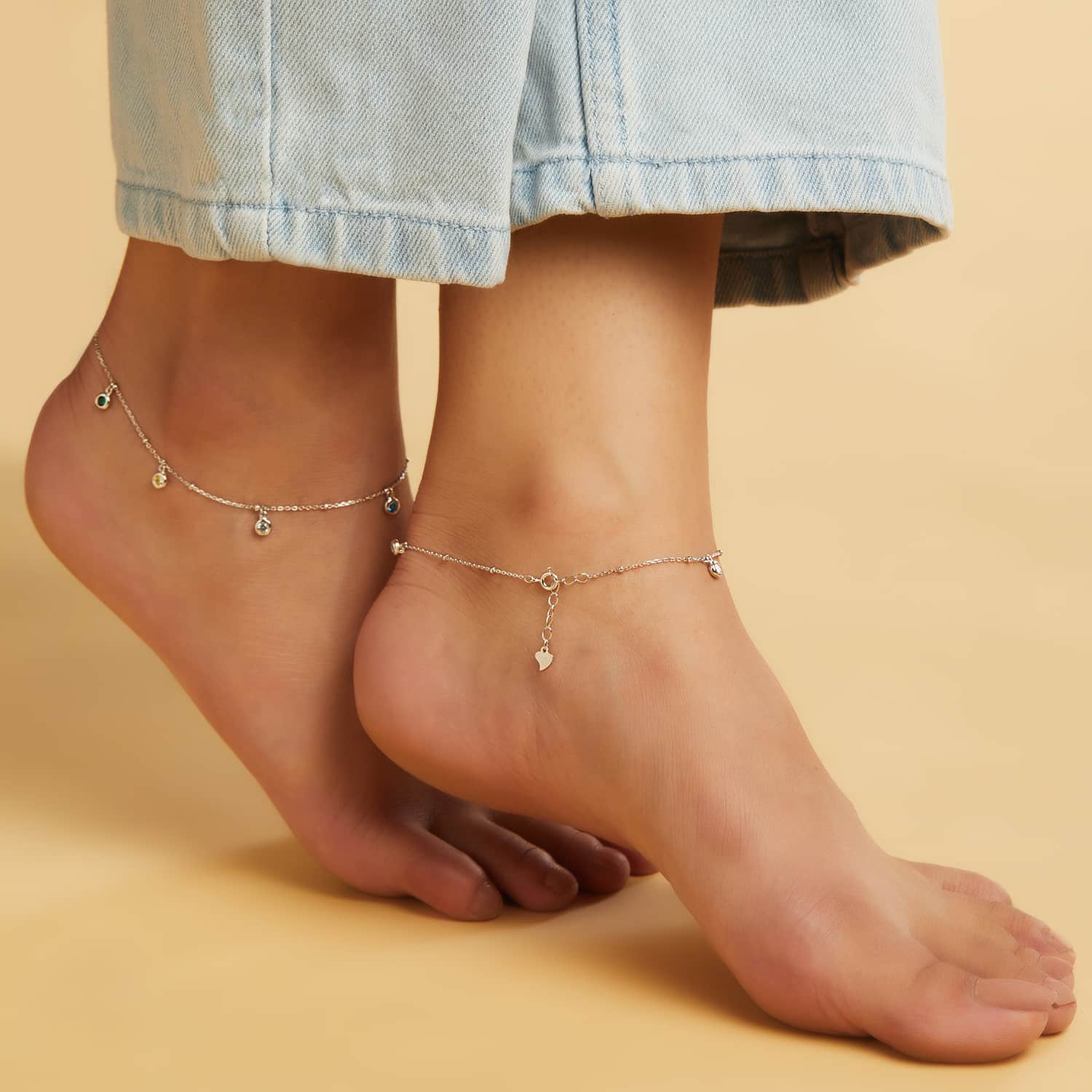 Color Drops 925 Sterling Silver Anklet - Image 4